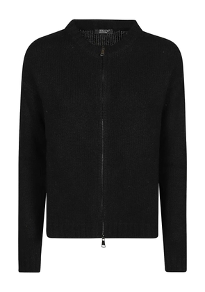 Aragona zip-front cashmere cardigan - Black