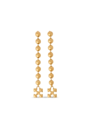 Off-White Arrow ballchain earrings - Gold