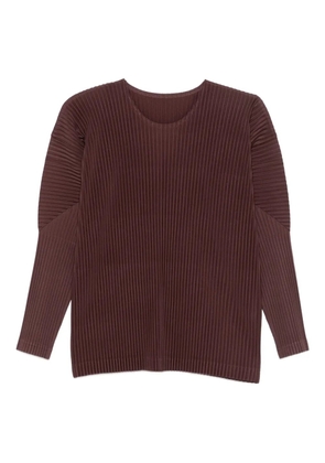 Homme Plissé Issey Miyake pleated long-sleeve jumper - Brown
