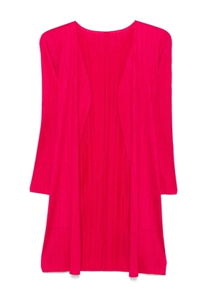 Pleats Please Issey Miyake pleated cardigan - Red