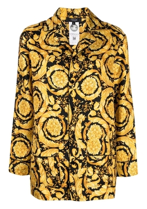 Versace Barocco-print pajama top - Yellow