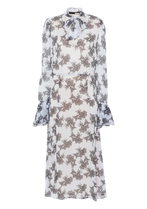 ROTATE BIRGER CHRISTENSEN floral-print plissé maxi dress - Blue