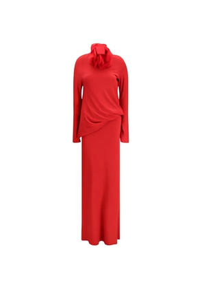 Magda Butrym floral-appliqué maxi dress - Red