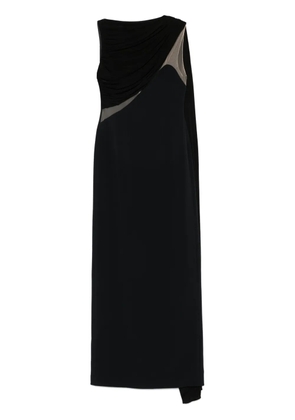 David Koma draped gown - Black