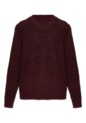 SAMSOE SAMSOE Safloyd v-neck knitted sweater - Red