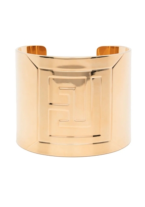 Balmain logo-engraved cuff bracelet - Gold