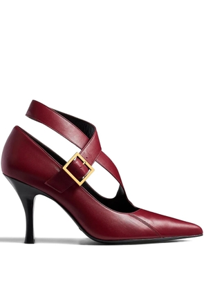 KHAITE 85mm Sloan buckle strap pumps - Red