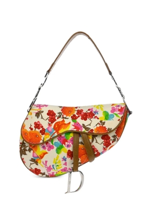 Christian Dior Pre-Owned 2005 floral Saddle shoulder bag - Neutrals