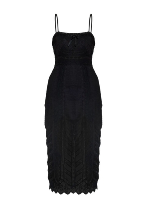 LoveShackFancy Celadine lace-insert midi dress - Black