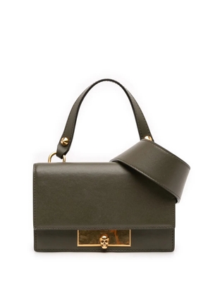 Alexander McQueen Pre-Owned 2018-2024 Mini Leather Skull Lock Top Handle Bag satchel - Green