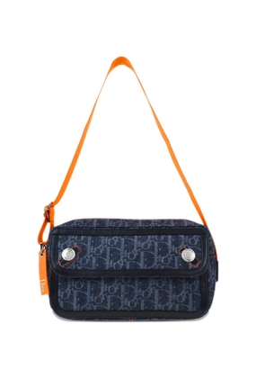 Christian Dior Pre-Owned 2005 Flight trotter-pattern shoulder bag - Blue