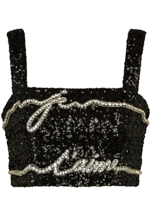 Balmain sequinned cropped top - Black
