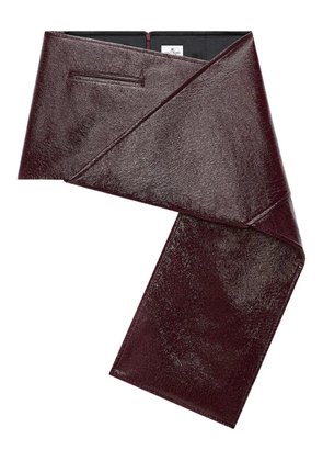 Courrèges panelled asymmetric mini skirt - Red