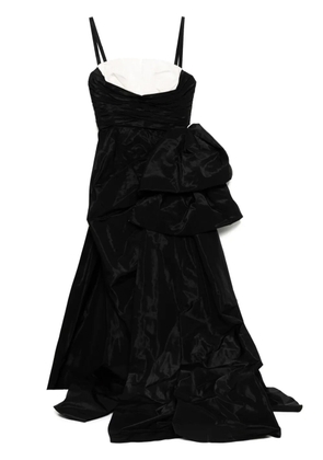 Zuhair Murad draped taffeta gown - Black