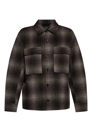 rag & bone plaid chest-pocket overshirt - Brown