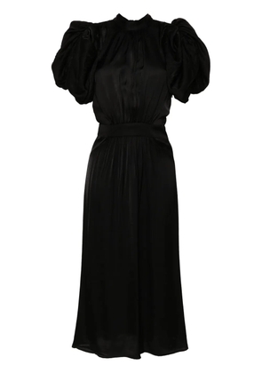 ROTATE BIRGER CHRISTENSEN puff-sleeve sequin embellished midi dress - Black
