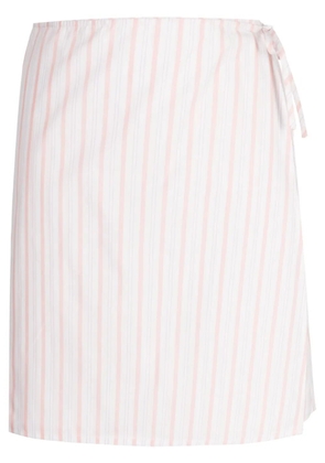 OpéraSPORT striped recycled-cotton skirt - White