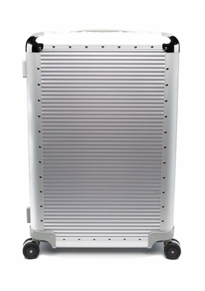 FPM Milano Bank S Spinner 76cm studded aluminum suitcase - Silver