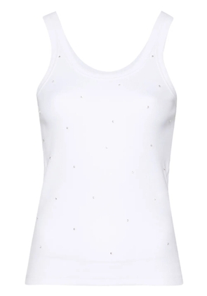 SANDRO rhinestoned tank top - White