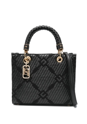 Elisabetta Franchi small jacquard tote bag - Black