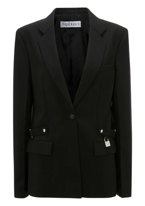 JW Anderson padlock-detail single-breasted blazer - Black