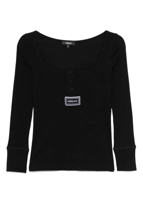 Versace logo-patch T-shirt - Black