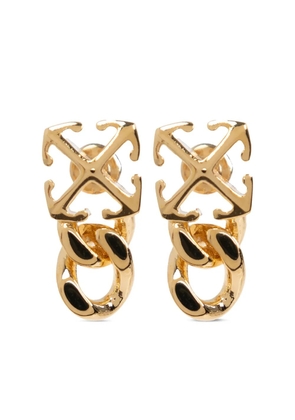 Off-White Arrow drop earrings - Gold