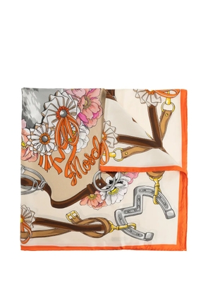 Moschino logo-detail scarf - Neutrals