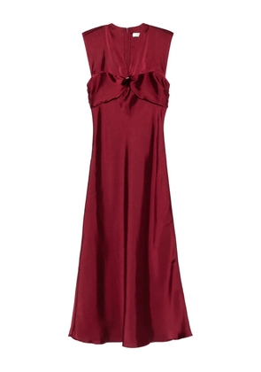 SANDRO V-neck sleeveless midi dress - Red