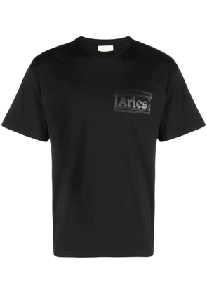 Aries logo-print crew-neck T-shirt - Black