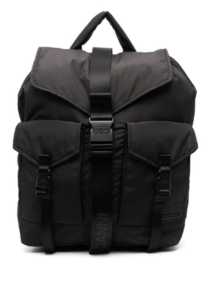 GANNI Tech multi-pocket backpack - Black