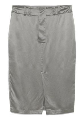 Saint Laurent silk midi skirt - Grey