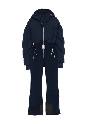 Cordova hooded belted-waist padded ski suit - Blue
