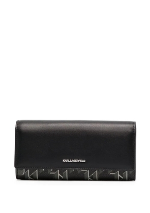 Karl Lagerfeld K/Ikonik logo-print wallet - Black