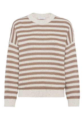 Brunello Cucinelli striped sweater - Neutrals