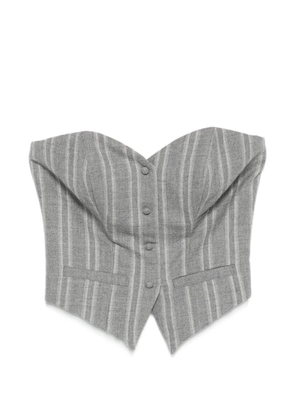 Vestiaire d'un Oiseau Libre striped wool corset - Grey