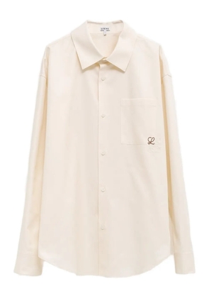 LOEWE pocket embroidered shirt - Neutrals