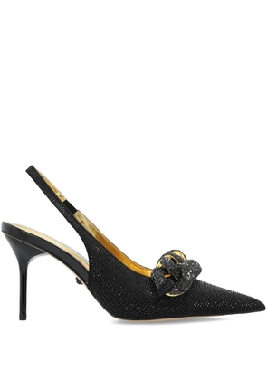 Kurt Geiger London 70mm crystal-chain slingback - Black