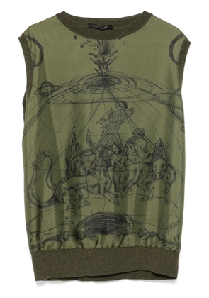 Fabiana Filippi graphic-print vest - Green