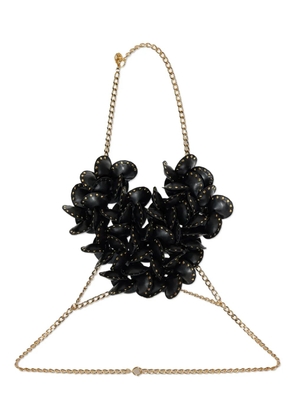 Noir Kei Ninomiya petal-embellished harness - Black