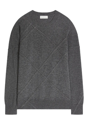 DRIES VAN NOTEN quilted cashmere sweater - Grey