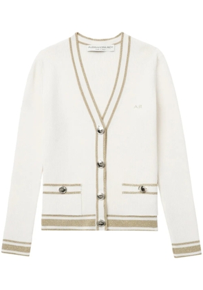 Alessandra Rich Cable-Knit Cardigan - White