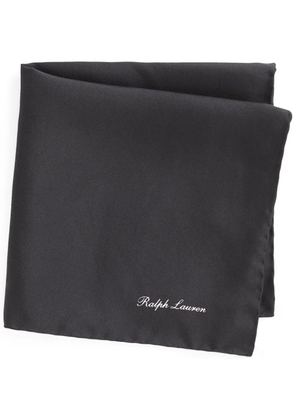 Ralph Lauren Purple Label logo-print pocket square - Black