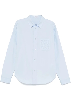 LOEWE Anagram-embroidered shirt - Blue