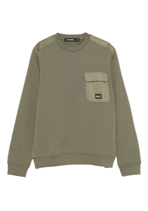 Karl Lagerfeld shoulder-panel sweatshirt - Green