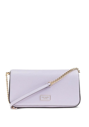 Kate Spade logo-plaque crossbody bag - Purple