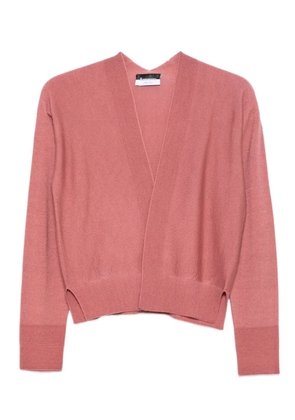 AROVESCIO side-split cropped cardigan - Pink
