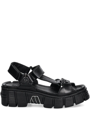 NEW ROCK touch-strap platform sandals - Black
