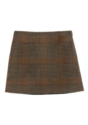 Theory plaid mini skirt - Brown