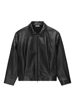 Fear Of God crocodile-effect zip-front jacket - Black